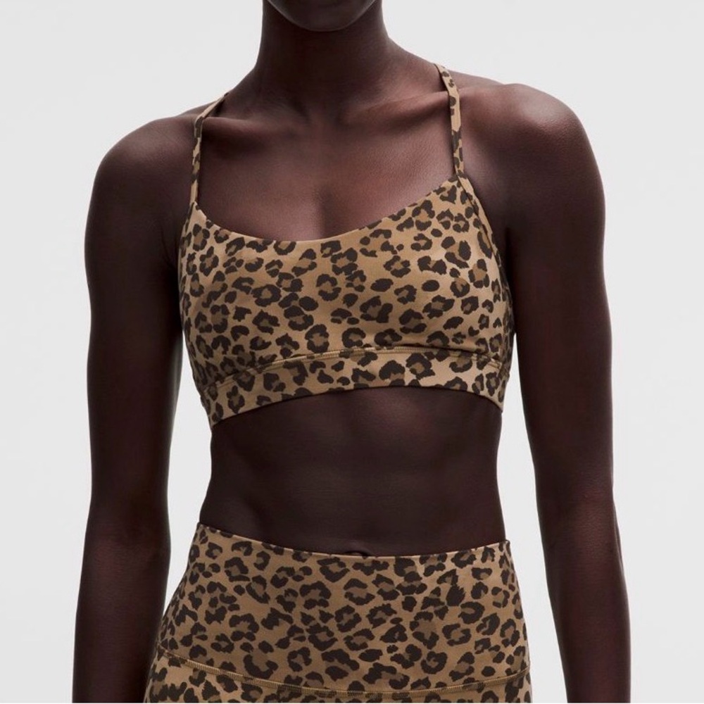 Lululemon Flow Y Nulu True Leopard Multi Print Sports Bra size 4-6-8-10-12 NWT